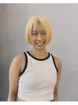 ステップボーンカット トーキョー(STEP BONE CUT TOKYO) 【ステップボーンカット】ミニボブスタイル/ハイトーンカラー