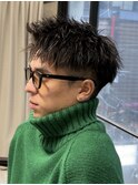 スパイキーツイストパーマ/メンズ/刈り上げ/眉毛/ツイスト