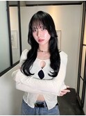 レイヤーカット×ダークグレージュ