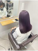 パープルラベンダーケアブリーチ暗めカラーニュアンスカラー
