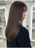 美髪/ワイドバング/レイヤーカット/くすみベージュ/新小岩駅