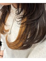 ニコ ヘアリラクゼーション(Nico hair relaxation)&nbsp;抜きっぱなしセクションカラー×ダークカラー大人可愛いロング
