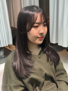 ブレイク 静岡掛川店(BREK) 顔周りレイヤーネイビー/ニュアンスカラー/レイヤーカット