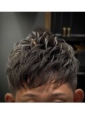 メンズショート　ダウンバング　刈り上げ　フェード　ビジネス