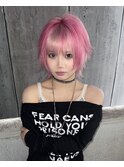 レイヤーカット/ウルフ/ホワイトブロンド/外ハネボブ/美髪