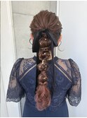 たまねぎ編みおろしヘア
