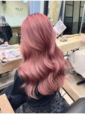 ピンクカラー/ブリーチ/ダブルカラー/髪質改善/向ヶ丘遊園/登戸