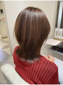 ナチュラルブラウンベージュ/くびれボブ