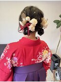 ツインのお団子ヘア