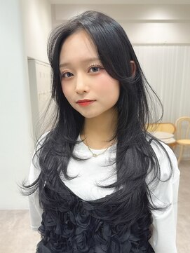 モク 立川(moc) 韓国風レイヤーカットブリーチダブルカラー前髪