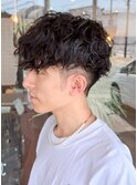 メンズプードルパーマ　ツイストスパイラル　スパイラル