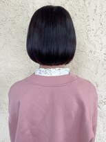 プリモ ココ 鍋島店(Primo coco.)&nbsp;透明感カラー ストレート ショートボブ 髪質改善 白髪ぼかし