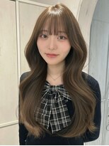 レイラバイアフロート 吉祥寺(Lila by afloat)&nbsp;韓国ヘア/ロングレイヤー/顔まわりカット/ヘーゼルベージュ