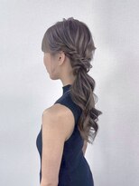 銀座新橋着付けヘアセットサロン［N］&nbsp;サイドポニーテール/編み込み/結婚式/ヘアセット/銀座/新橋/東京