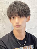 アーリー(Ali'i) 無造作パーマテーパーフェード韓国マッシュラウンドマッシュ