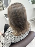 くびれショートボブ40代50代グレイカラー白髪染め白髪ぼかし