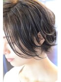 ショートグラデーション×グレージュ