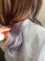 エンレイ(enRei)&nbsp;ツヤ髪ゆるふわマロンベージュインナーカラーホワイトパープル