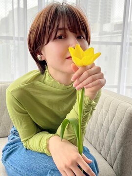 アニータバイガネイシャ(Aujua anita by ganesha) やわらかモカブラウン×センシュアルショート#髪質改善#長浜