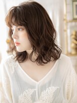 カバーヘア ブリス 大宮西口(COVER HAIR bliss) フレンチカジュアル前髪パーマ小顔ふわミディa大宮20代30代40代