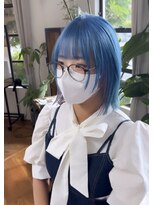 ニル(NiL)&nbsp;レイヤーカット　ブルー×ピンク