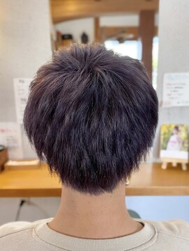 ギャロップヘアー メンズカット×アメジストカラー