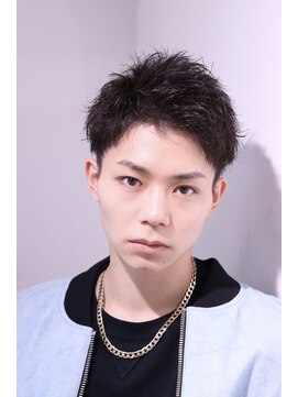 ネイビー(NAVY) 好印象 アップバング ビジネスヘア 短髪