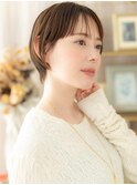 シールスルーバング前下がりミニボブショートa上尾20代30代40代