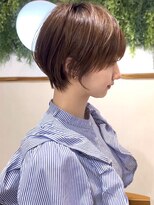 ビューブルー 亀戸錦糸町(VIEW BLUE)&nbsp;美髪シアーカラーピンクブラウンショートカット切りっぱなしボブ