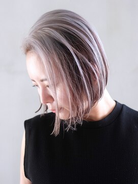 アルバム 銀座(ALBUM GINZA) 透明感カラーワンレンくすみベージュ秋色_ba477221