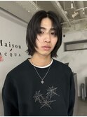 =メンズボブ/ダークアッシュ/ニュアンスパーマ／MAN’S HAIR