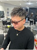 ホワイトメッシュ/ツイスト/ツイスパ/パーマ/メンズ/眉毛