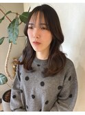 韓国風巻き くびれレイヤー シースルーバング【20代/30代】