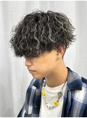 波巻きスパイラルパーマメンズマッシュツイストスパイラルパーマ