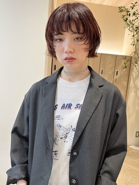 トリッカ 銀座(tricca) ボブウルフ/顔まわりレイヤー/外はねボブ/ニュアンスパーマ