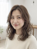 ビュートリアム265(BEAUTRIUM 265) #20代30代セミロングニュアンスゆるふわウェーブ流れる顔周り