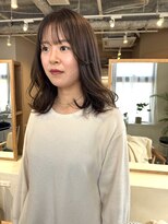 シロ 甲東園店(SHIRO)&nbsp;顔まわりレイヤーのミディアム【20代/30代/西宮美容室】