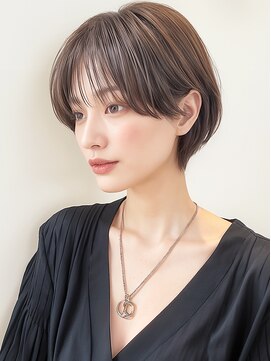 カバーヘア ブリス 川口(COVER HAIR bliss) くびれレイヤーショート/ココアベージュ/春カラー小顔ヘアp川口