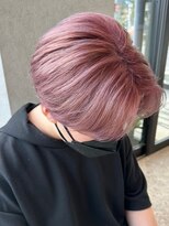 アース コアフュールボーテ 諏訪店(EARTH coiffure beaute) ピンクベージュ_センターパート_パールカラー