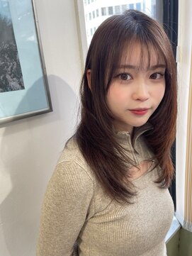 ポーチバイハニー オモテサンドウ(PORCH by HONEY omotesando) ミディアムレイヤー/ハッシュカット/シャギー/ココアグレージュ1