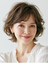 ビフィーノ リルネ(Bifino Rilune) 40代/大人ガーリー/ダークアッシュ/似合わせカット/川西池田