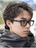 メンズパーマニュアンスパーマフェザーパーマセンターパート