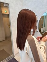 ジーナ 札幌大通(Zina) 美髪*オレンジベージュ*ストレートヘア*Zina札幌大通