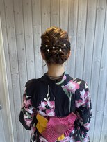サクラ(SAKURA)&nbsp;浴衣/浴衣ヘアアレンジ/貝ノ口結び/帯結びアレンジ/着付/
