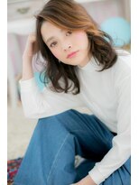 ミック ヘアアンドメイク アップ 駒込店(miq Hair&Make up)&nbsp;グラデーション3Dカラー★アシンメトリーレイヤーミディa1