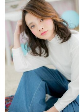 ミック ヘアアンドメイク アップ 駒込店(miq Hair&Make up) グラデーション3Dカラー★アシンメトリーレイヤーミディa1