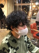 爽やかツーブロック刈り上げ束感アップバング