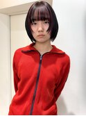 顔まわりデザインカラーボブ