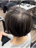 グレージュカラー/ショートカット/ベージュ/白髪ぼかし/大船駅