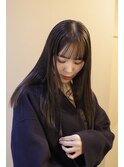 暗髪シースルーミディアム